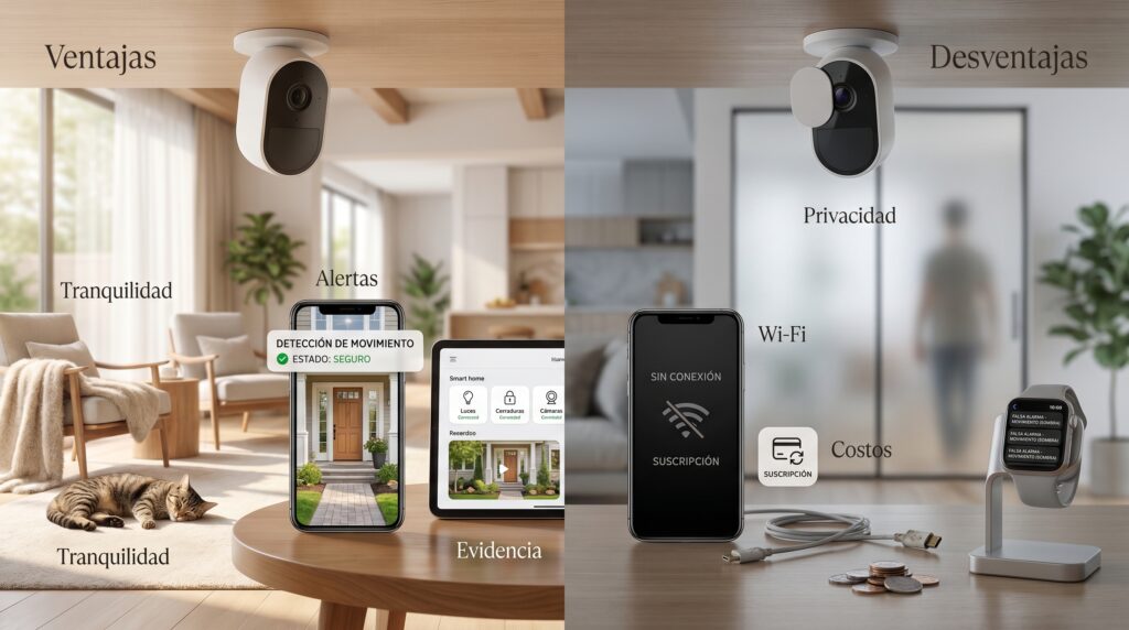 Ventajas y desventajas de instalar cámaras de seguridad en casa