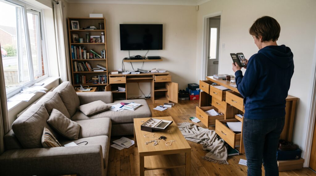Documentando una vivienda tras un robo sin alterar la escena.